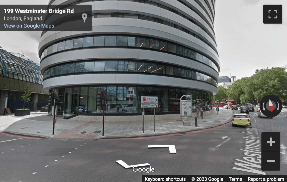 Street View image of 203 Westminster Bridge Road, Waterloo, Central London, SE1