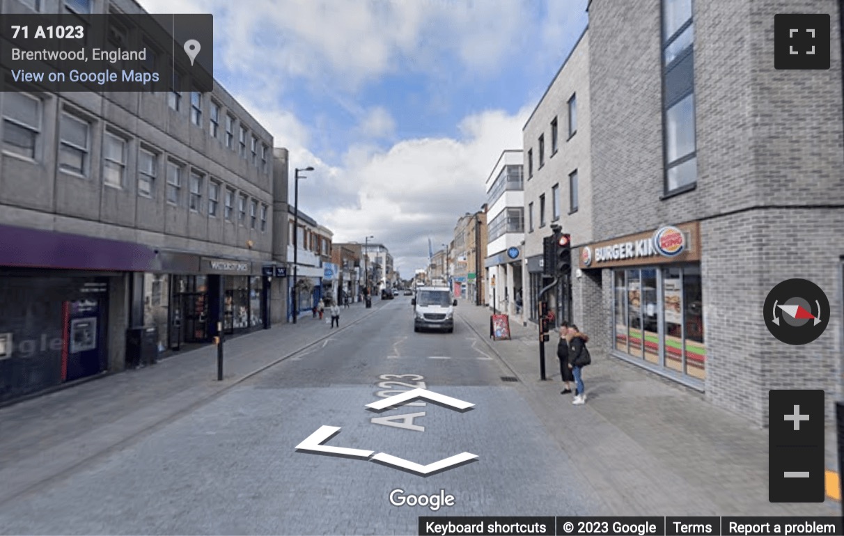 Street View image of 46 High Street, Brentwood, Central London, CM14