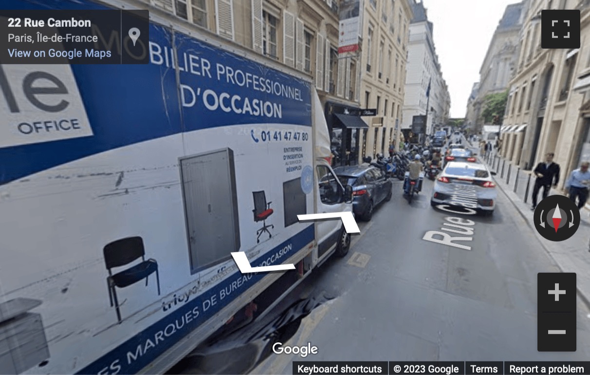 Street View image of 20, Rue Cambon, Paris, Paris Ile de France