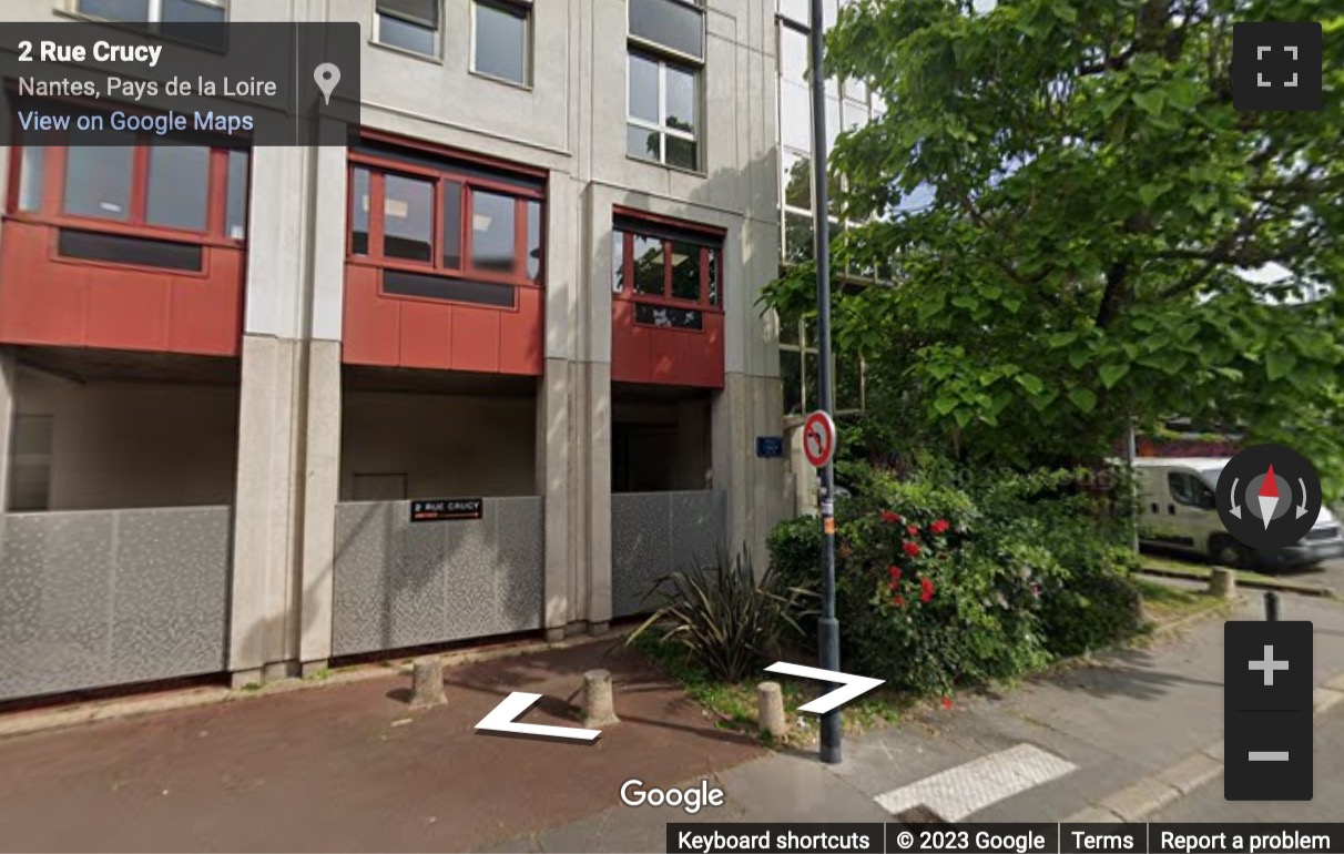 Street View image of 2 Rue Crucy, CS 60515, Nantes, Loire-Atlantique, France