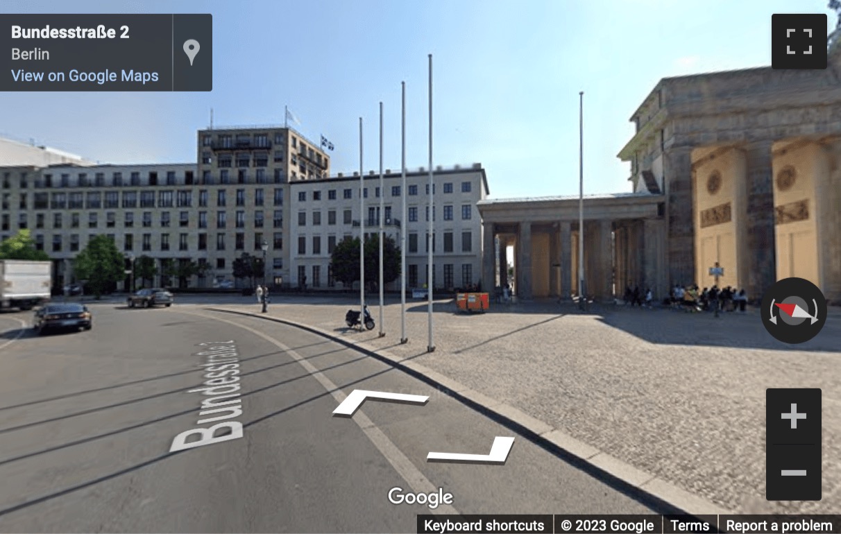 Street View image of Pariser Platz 6a, Berlin, Brandenburg, Germany