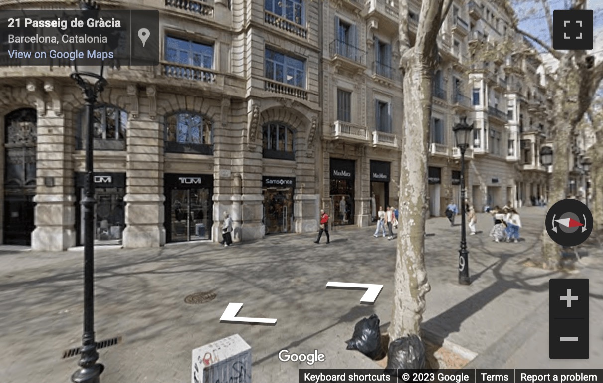 Street View image of Paseo de Gracia, 21, 1st floor, Barcelona, Spain