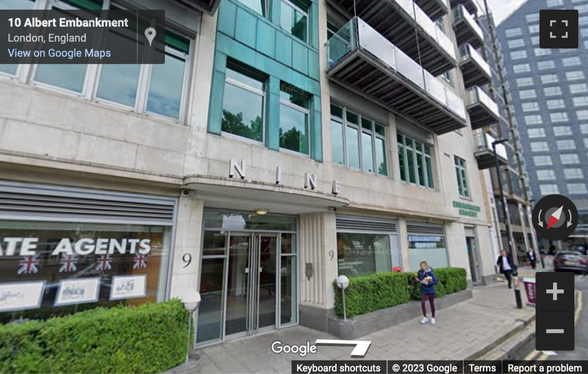 Street View image of 9 Albert Embankment, Central London, SE1, UK