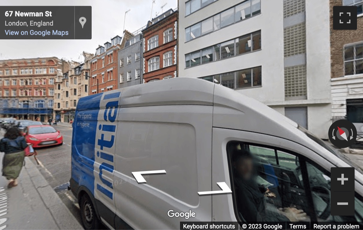 Street View image of 30 Newman Street, Central London, W1T, UK