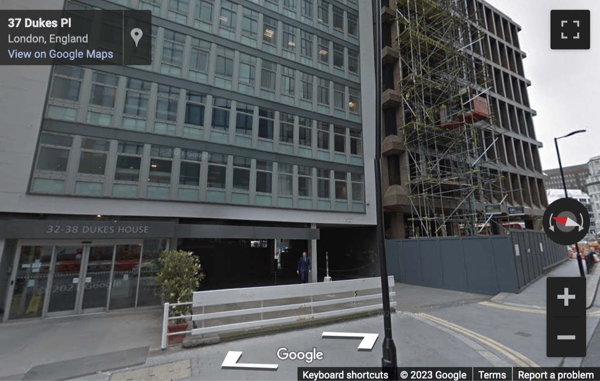 Street View image of Irongate, 30 Duke’s Place, Central London, EC3A, UK