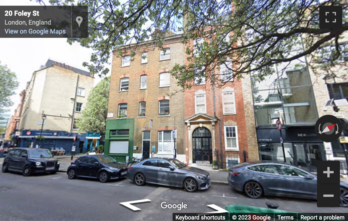 Street View image of 21 Foley Street, Central London, W1W