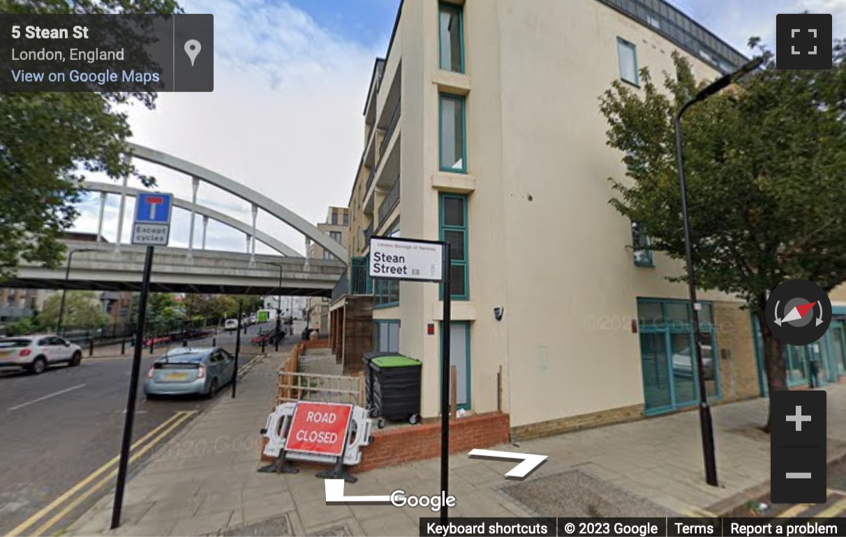 Street View image of 3-5 Dunston Road, Haggerston, Central London, E8, UK