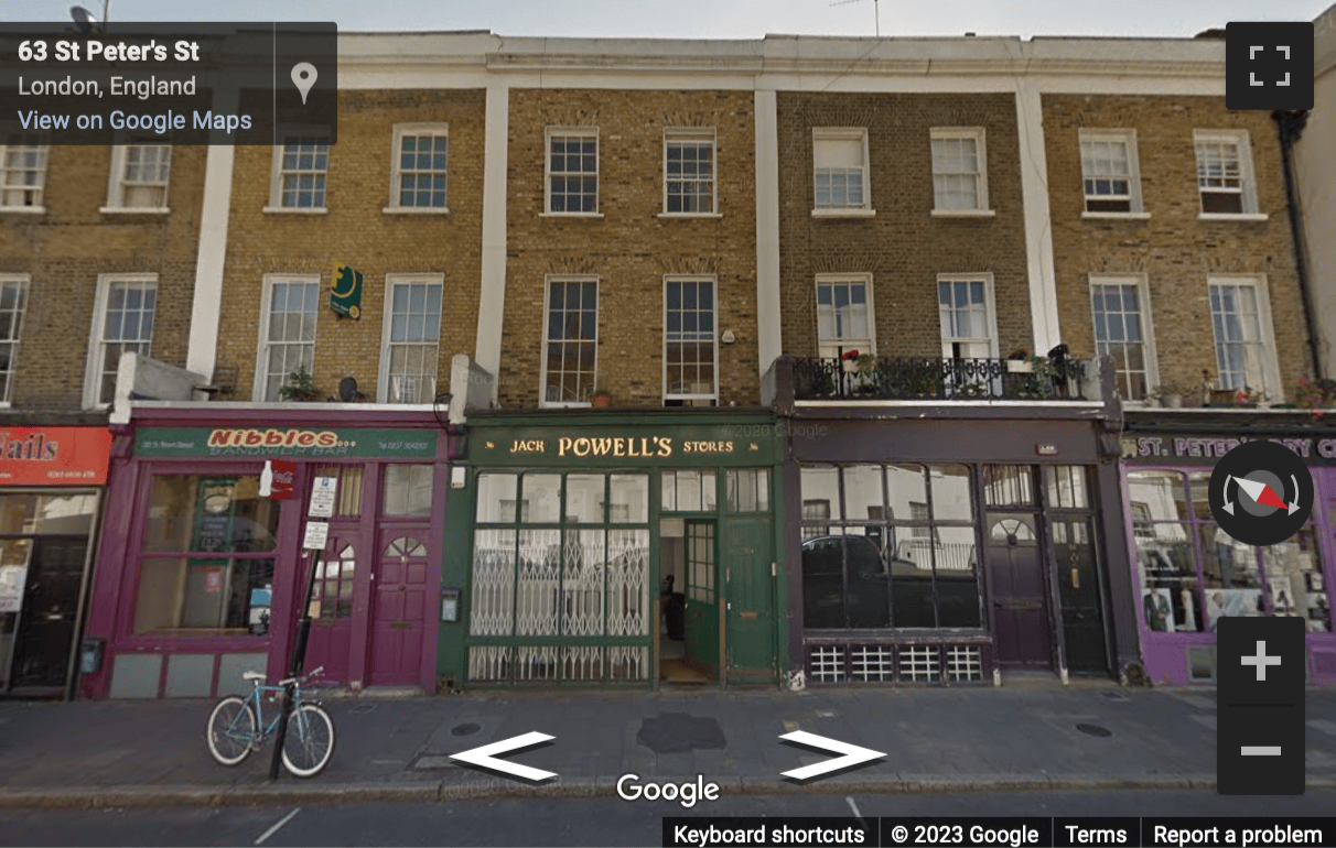 Street View image of 36b St Peters Street, Islington, Central London, N1, UK