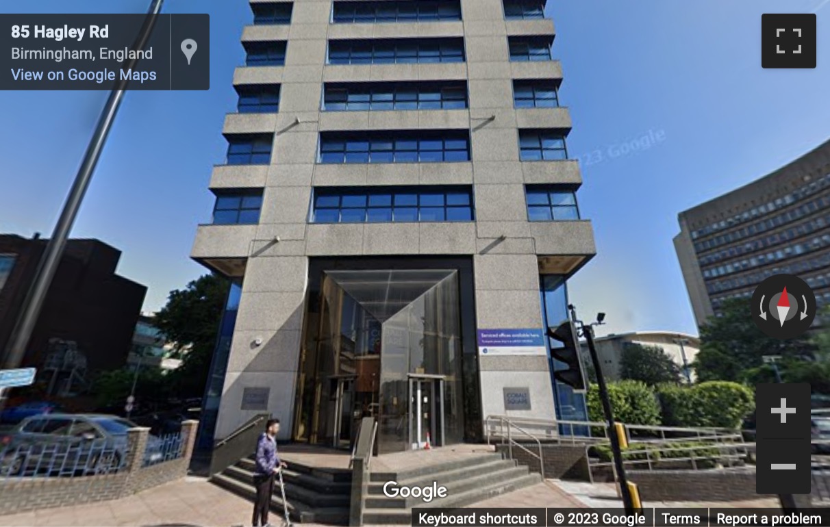 Street View image of Universal Business Centre, 83, 85 Hagley Road, Cobalt House, Birmingham