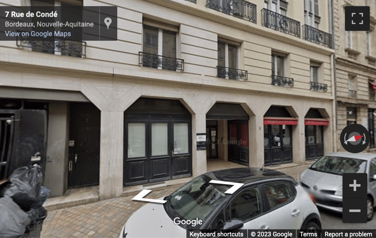 Street View image of Bordeaux Quinconces, 9 rue de Condé, Bordeaux, Gironde