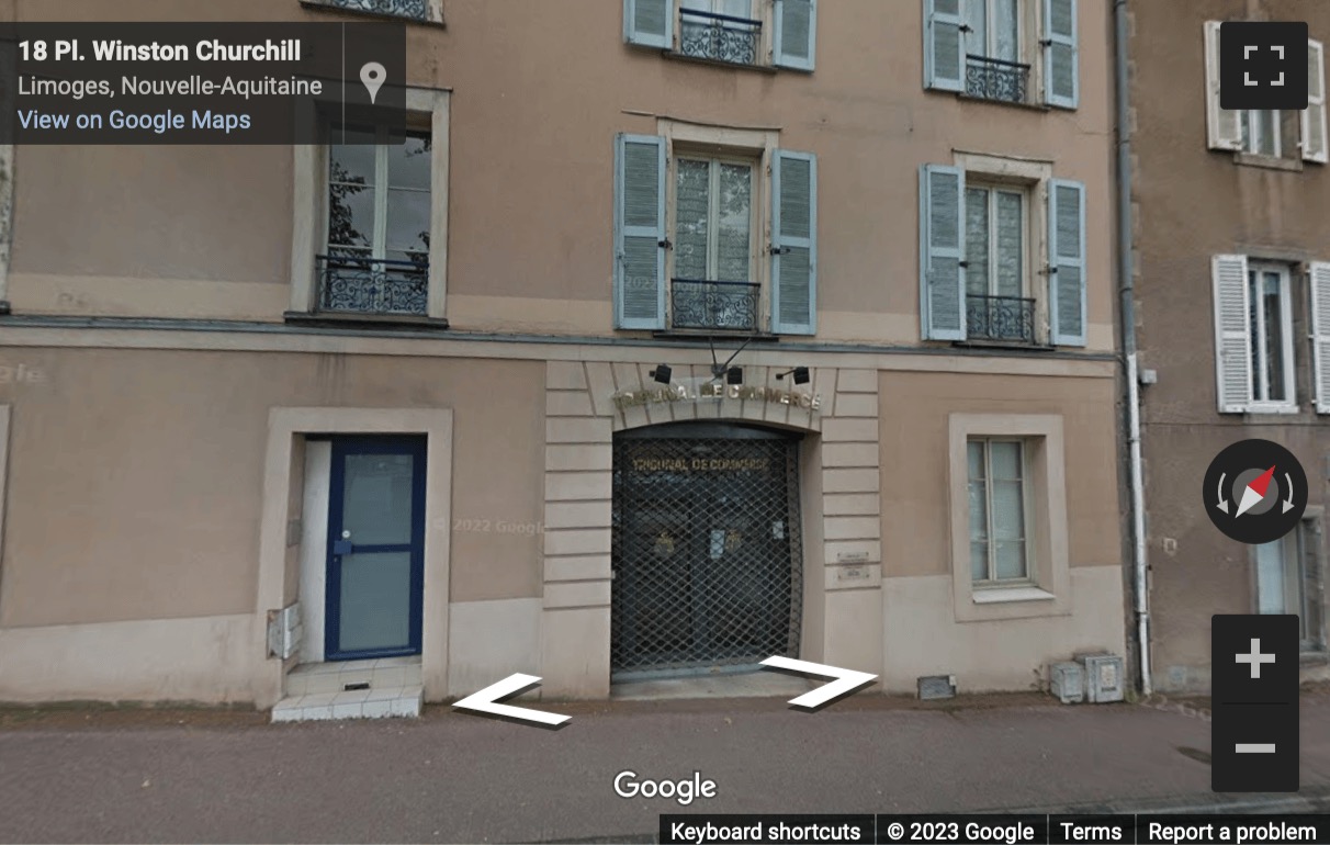 Street View image of Limoges, 18 Place Winston Churchill, Limoges, Haute-Vienne