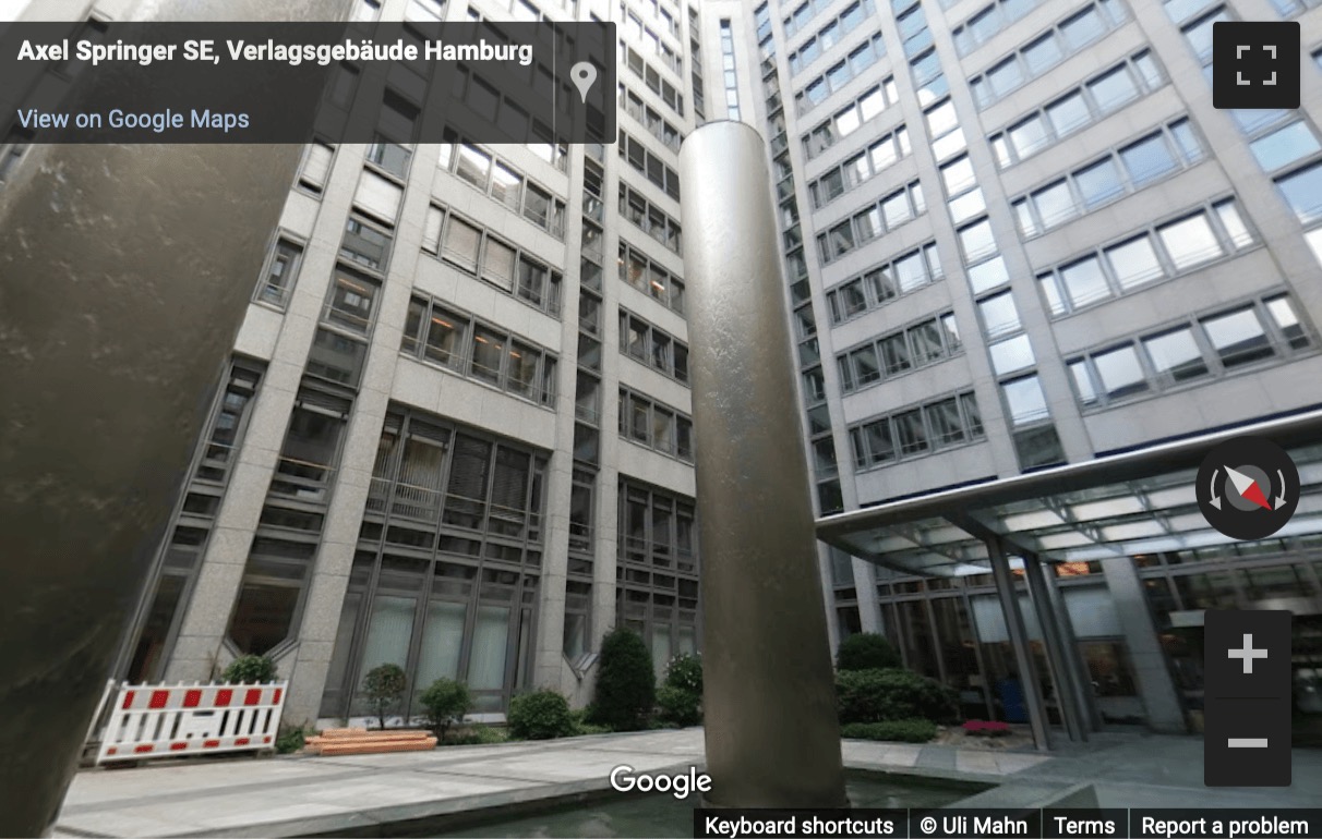 Street View image of Axel-Springer-Platz 3, Stadthaus, Hamburg, Schleswig Holstein