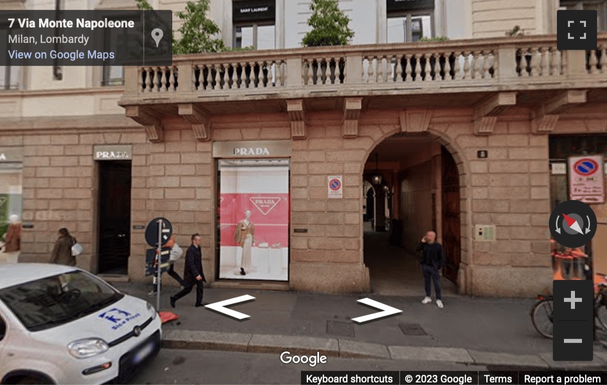 Street View image of Via Monte Napoleone 8, Milan