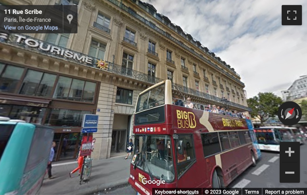 Street View image of 15-17 Rue Scribe, Paris