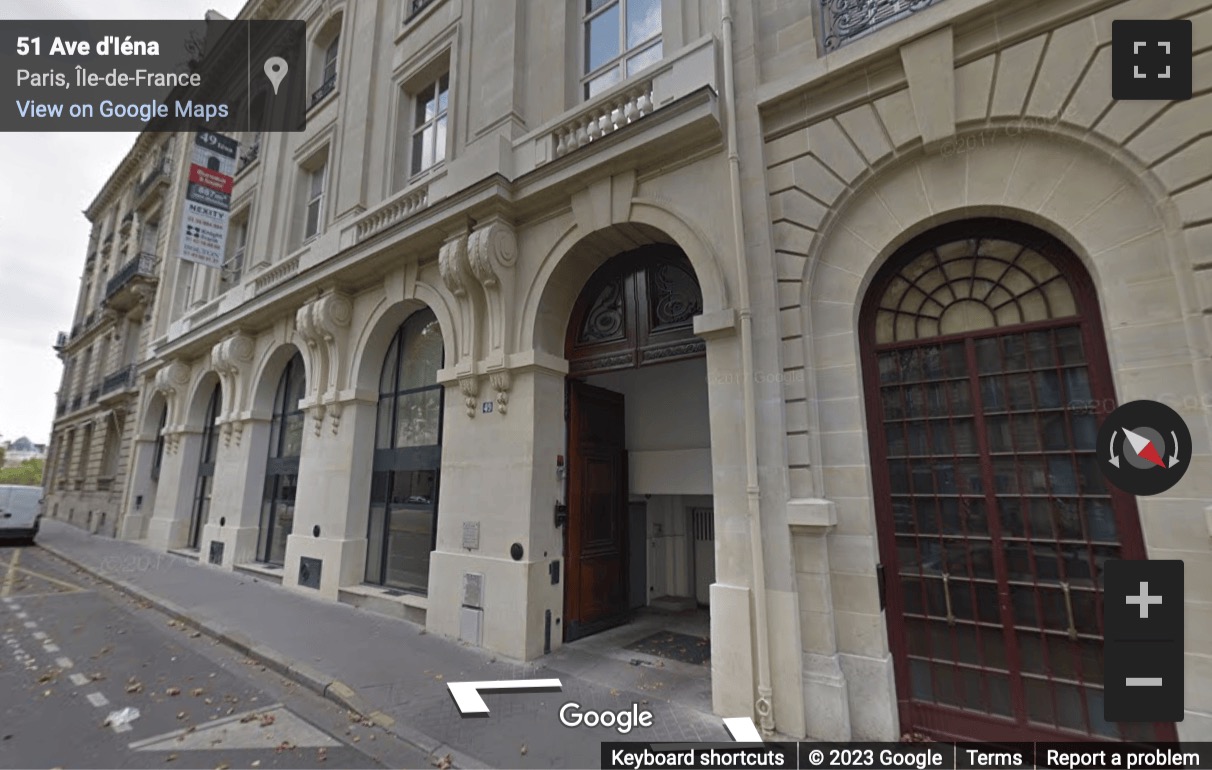 Street View image of 49, av d’Iena, Paris