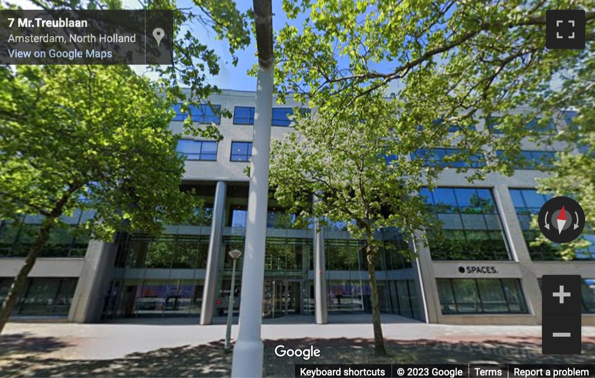 Street View image of Spaces Amstel, Meester Treublaan 7, Amsterdam, North Holland