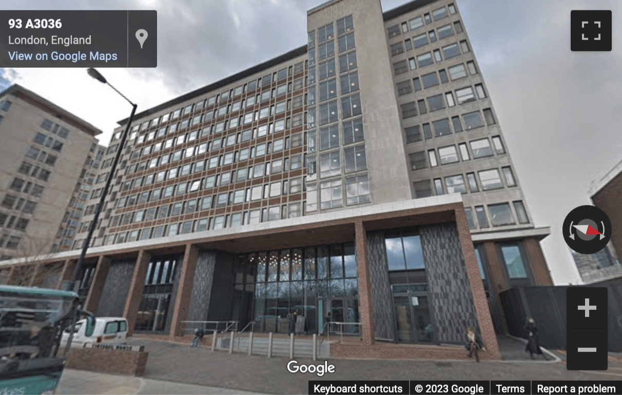 Street View image of 92 Albert Embankment, Tintagel House (Vauxhall), London, London Borough of Lambeth