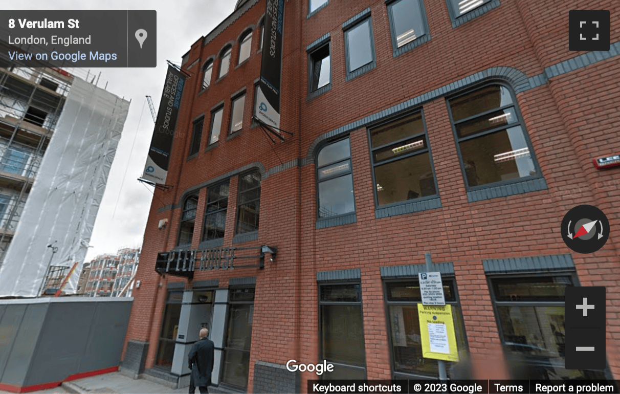 Street View image of Peer House, 8-14 Verulam Street, London, London Borough of Camden