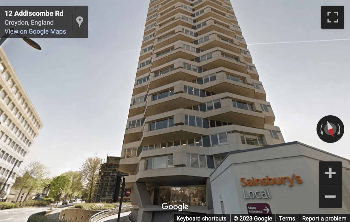 Street View image of No. 1 Croydon, 12-16 Addiscombe Road, Croydon, London Borough of Croydon