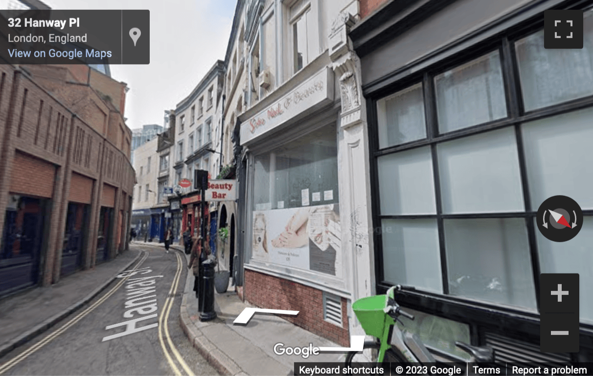 Street View image of 42-44 Hanway Street, London, W1T 1UT