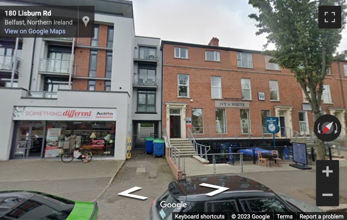 Street View image of 180-186 Lisburn Road, Belfast