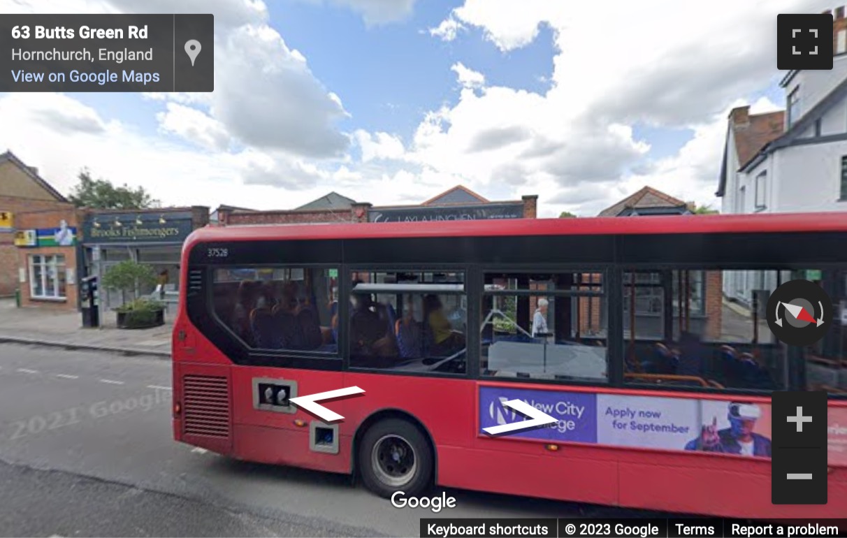 Street View image of 63-67 Butts Green Road, Hornchurch, London Borough of Havering