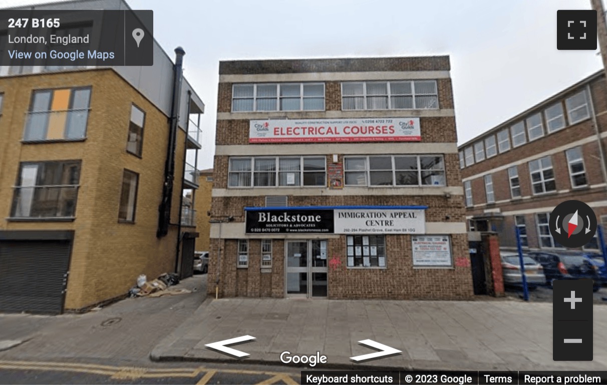 Street View image of 292-294 Plashet Grove, East Ham, London, London Borough of Newham