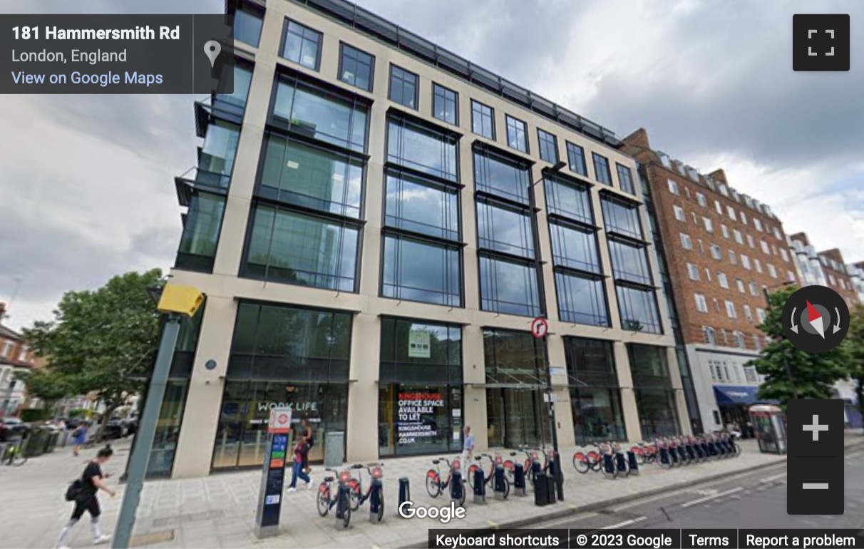 Street View image of 174 Hammersmith Road, London