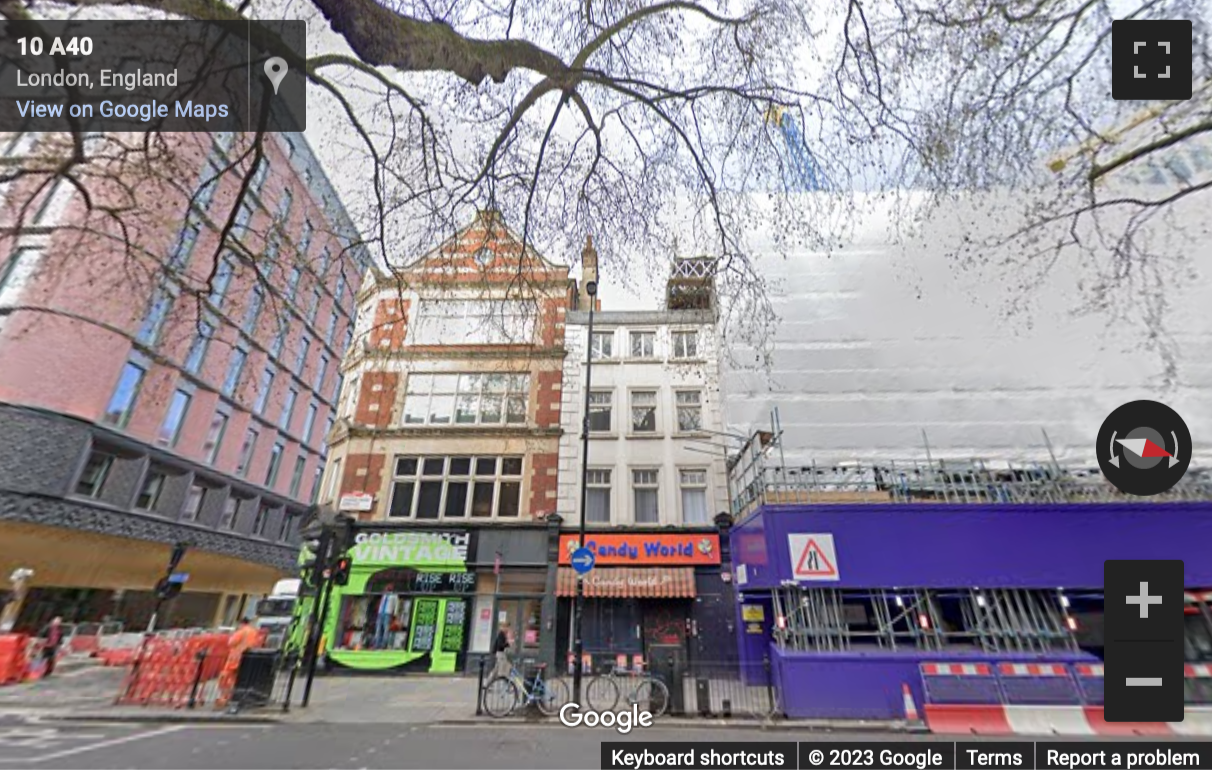 Street View image of 125 Charing Cross Road, London, City of Westminster