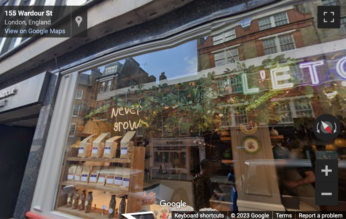 Street View image of 151 Wardour Street, London, City of Westminster