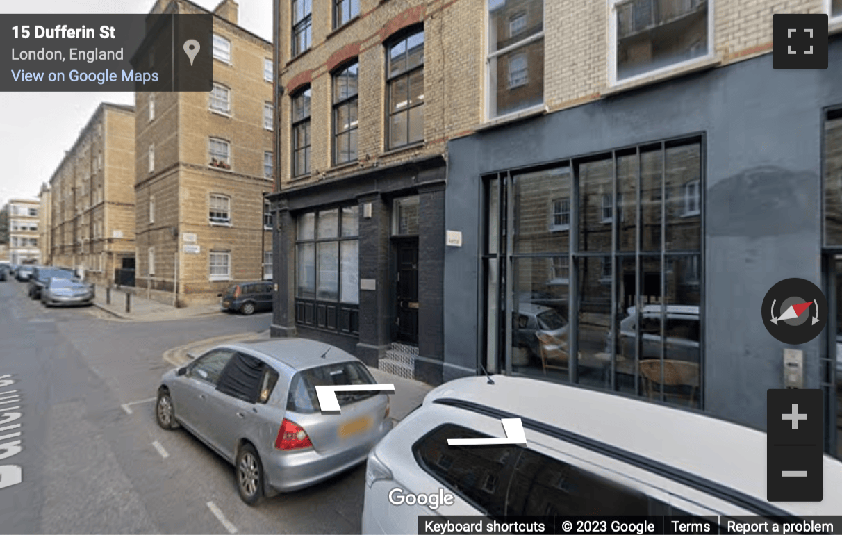 Street View image of 14 Dufferin Street, London, City of London County