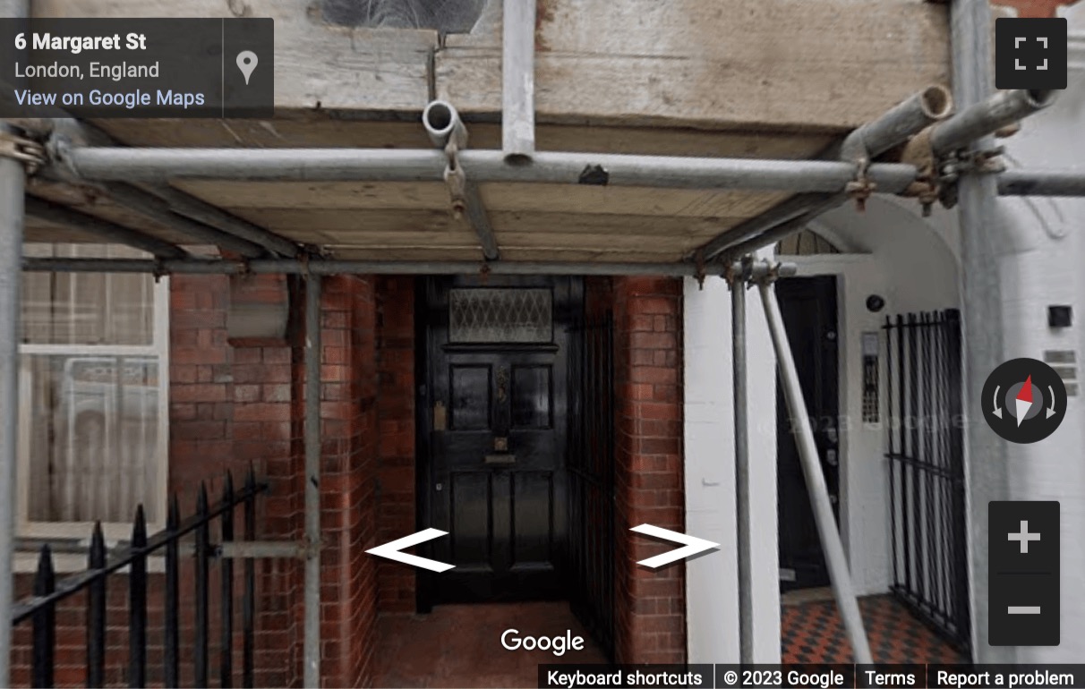 Street View image of 5 Margaret Street, Fitzrovia, London