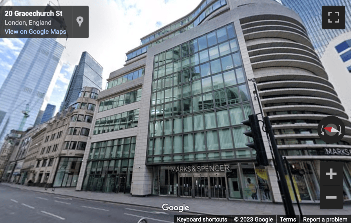 Street View image of 70 Gracechurch Street, London, City of London