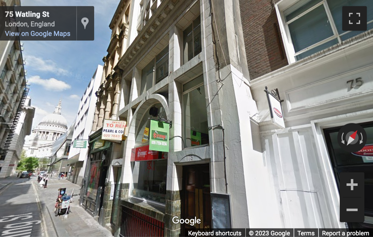 Street View image of 76 Watling Street, London