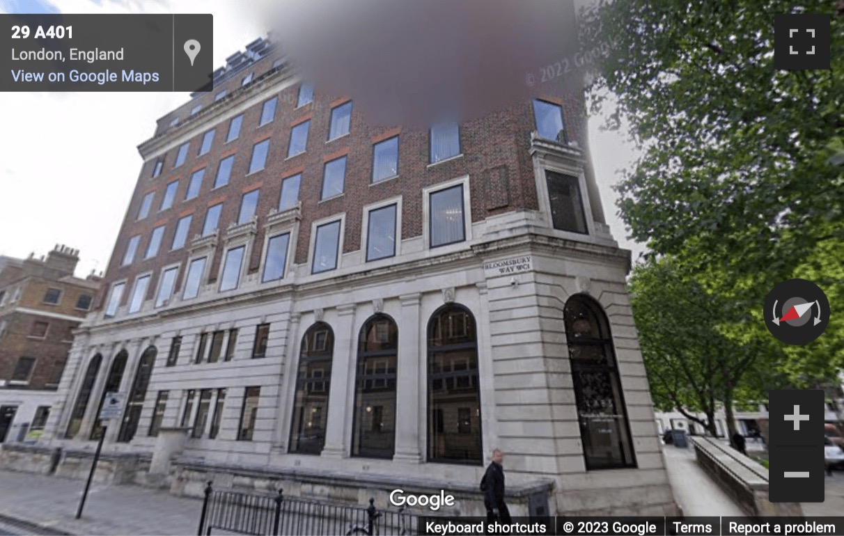 Street View image of 15-19 Bloomsbury Way, Holborn, Camden