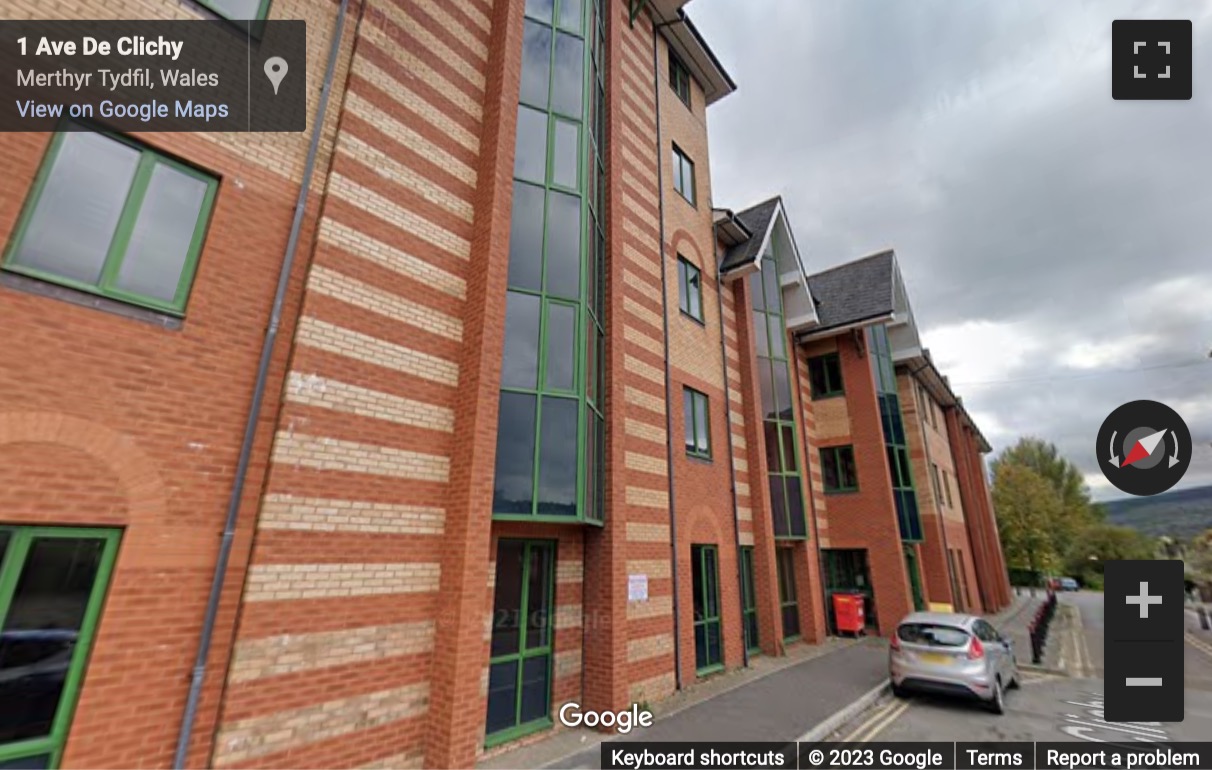 Street View image of Riverside Court Avenue De Clichy, Merthyr Tydfil