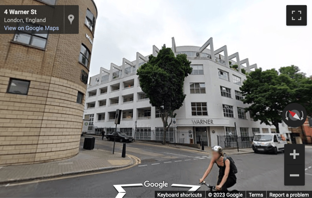 Street View image of 8-10 Warner Street, Clerkenwell, London, Islington