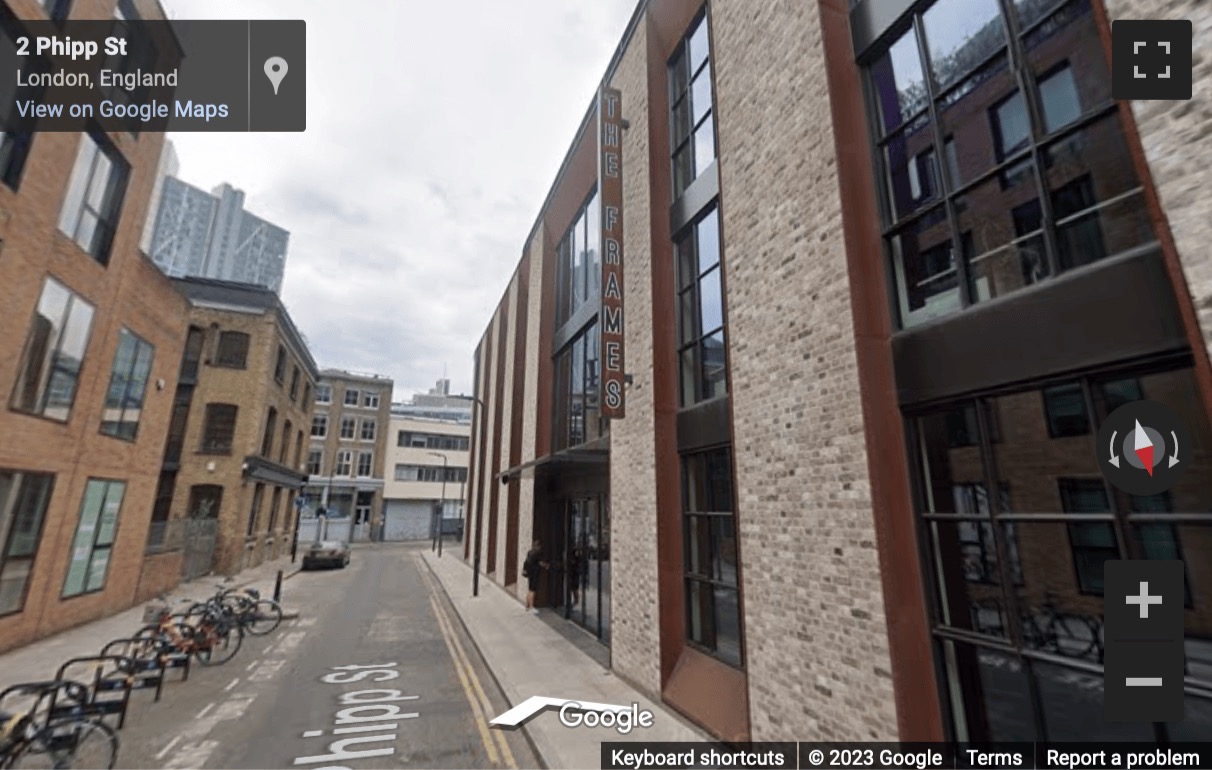 Street View image of The Frames, 1 Phipp Street, Shoreditch, Hackney