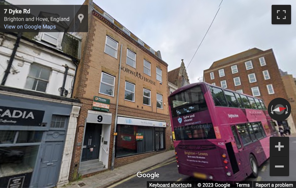 Street View image of Norwood House, 9 Dyke Road, Brighton