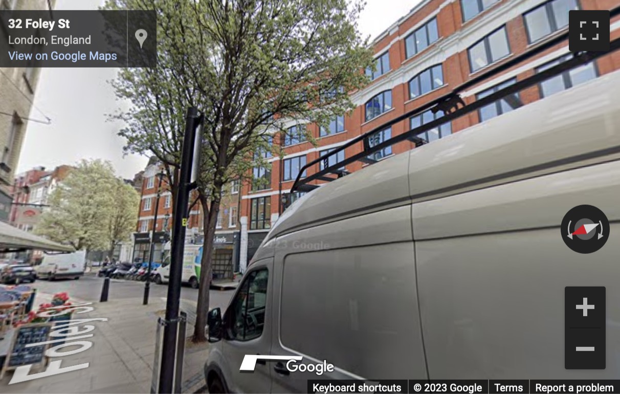 Street View image of 33 Foley Street, Fitzrovia