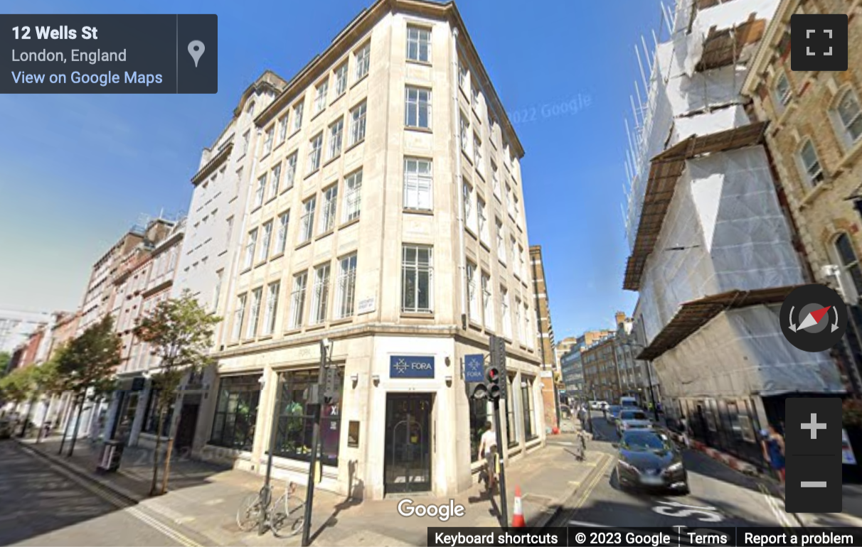 Street View image of 16-19 Eastcastle Street, Fitzrovia