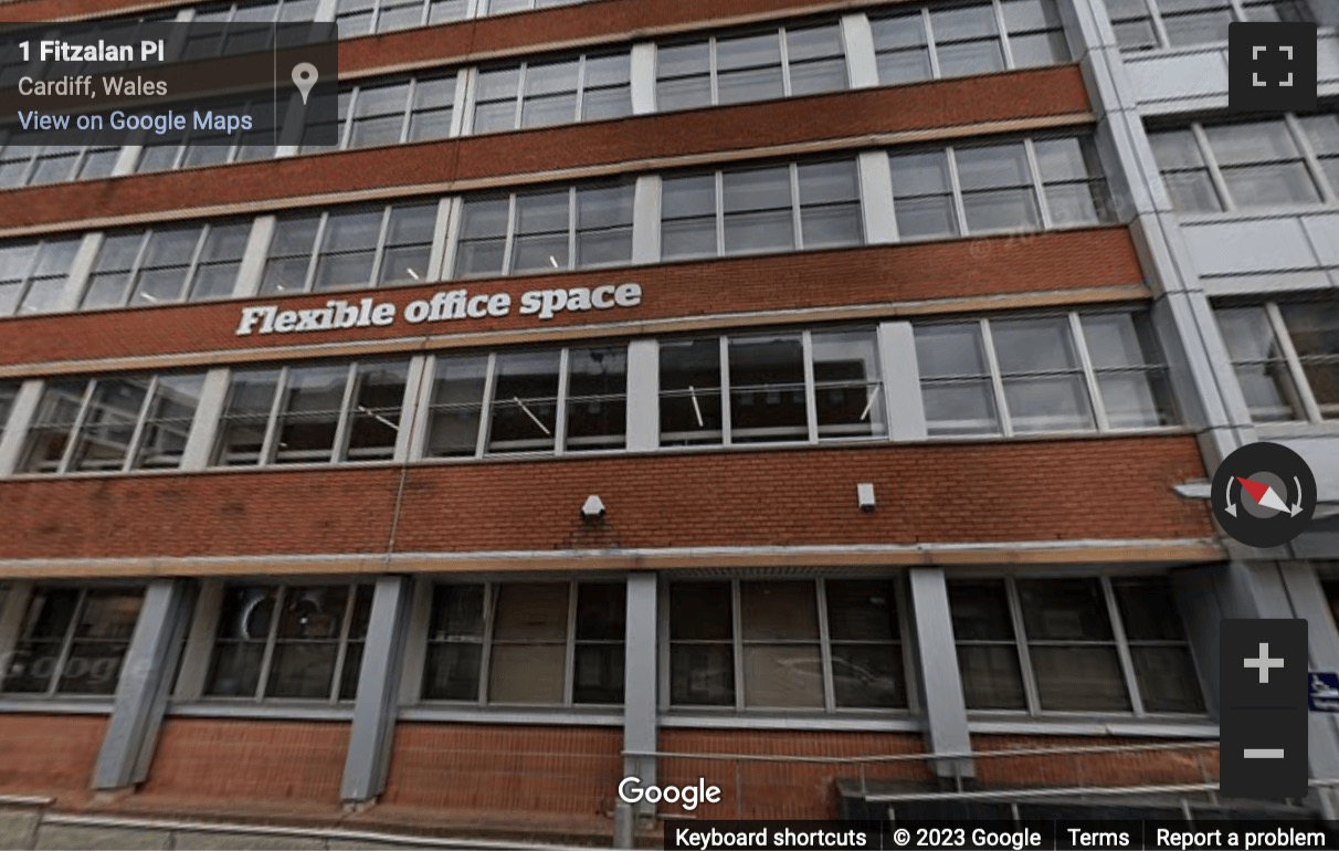 Street View image of Trafalgar House, 05 Fitzalan place, Cardiff