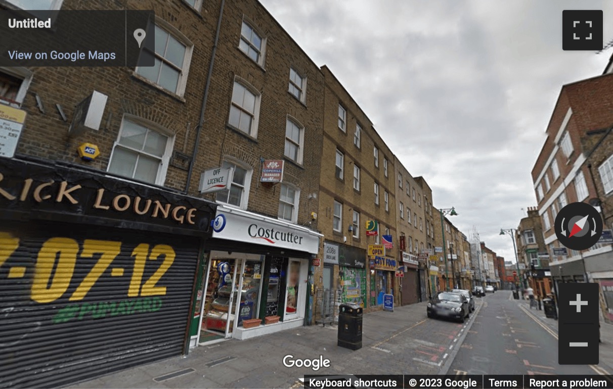 Street View image of Serviced Offices on Brick Lane, Tower Hamlets