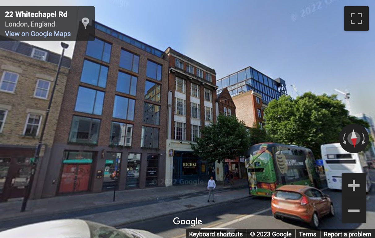 Street View image of 20-30 Whitechapel Road, London