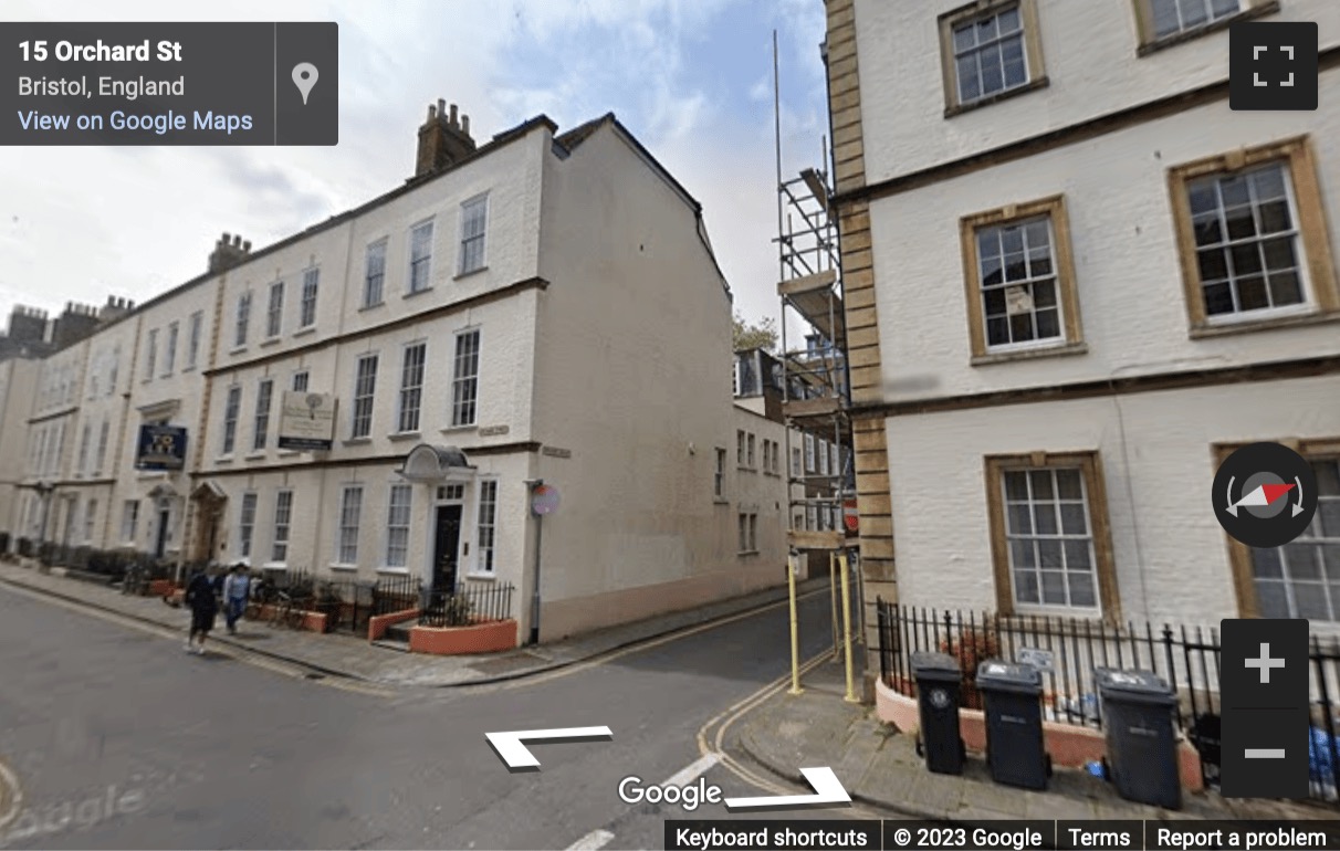 Street View image of 12 Orchard Street, Bristol