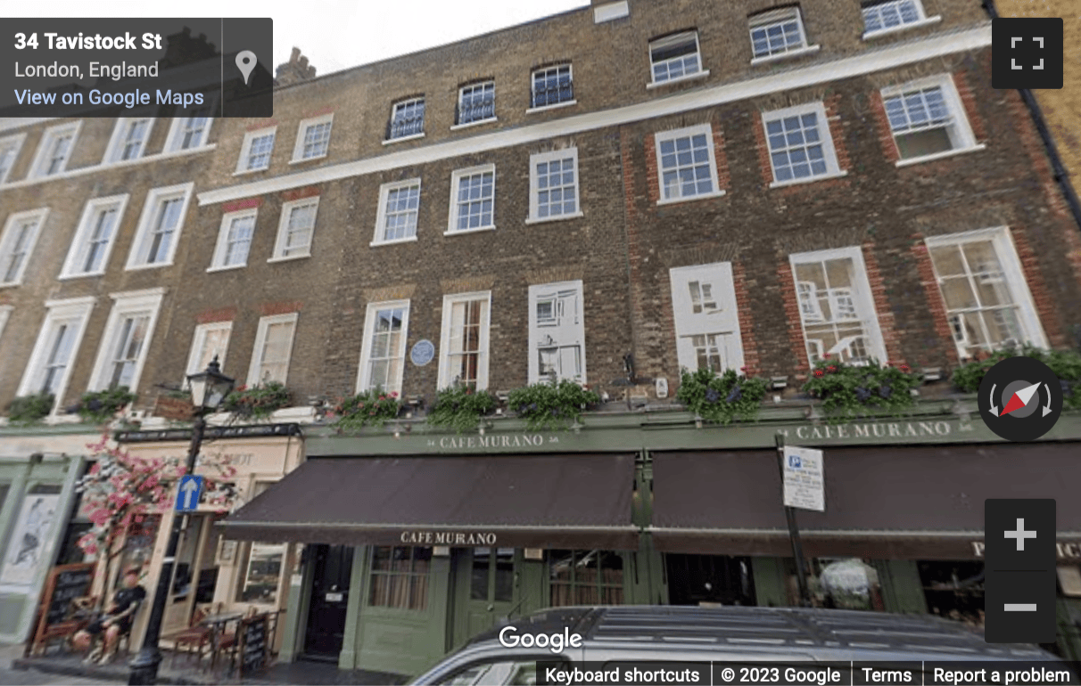 Street View image of 34 Tavistock Street, Covent Garden, London