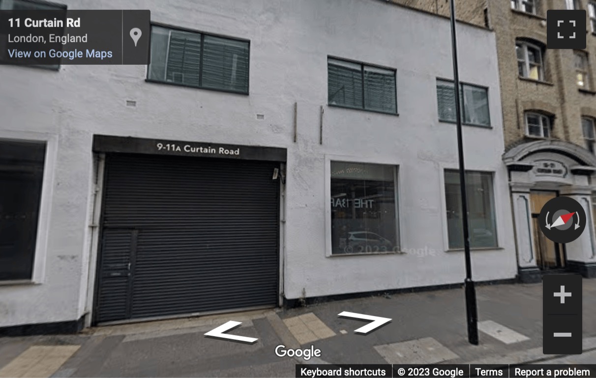 Street View image of 9 Curtain Road, London, Hackney