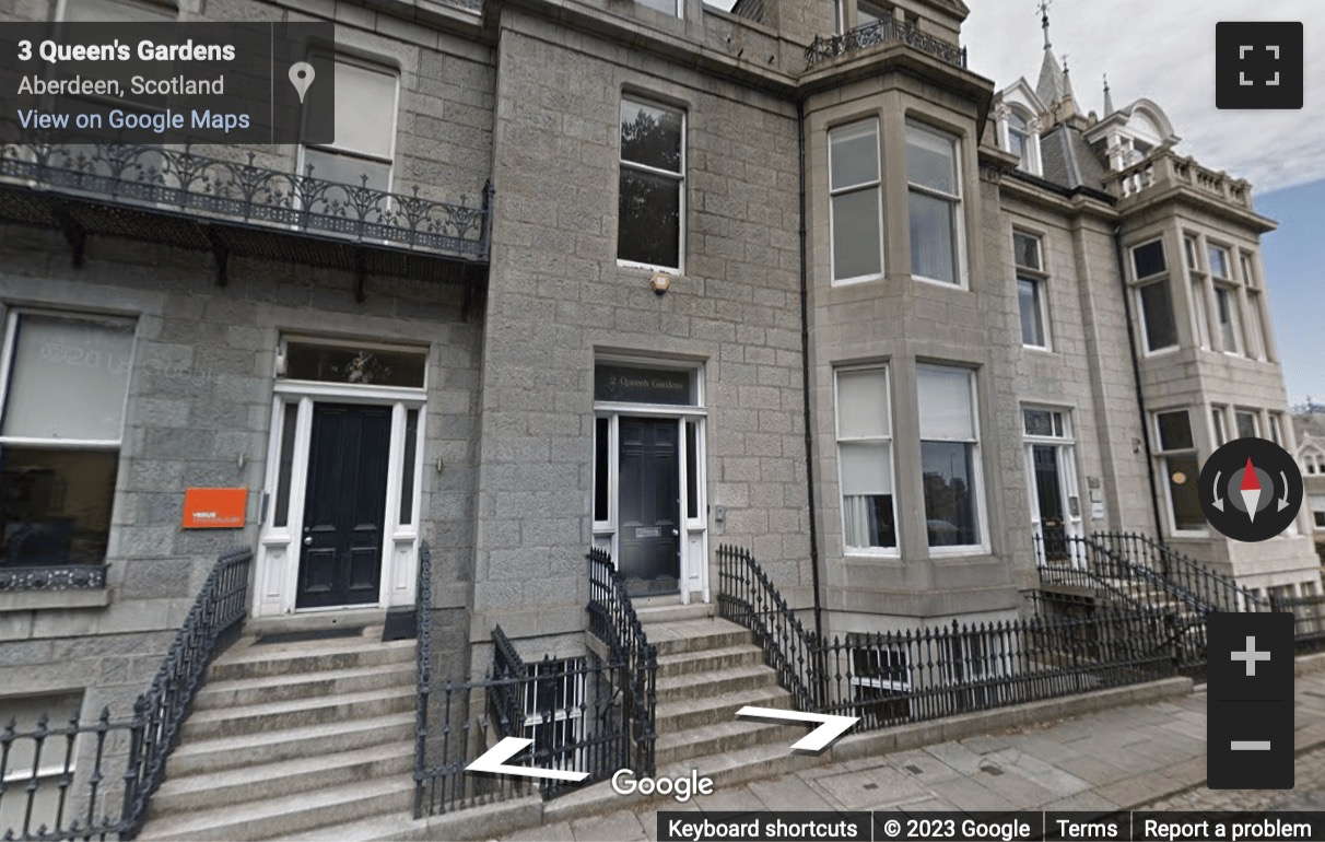 Street View image of 2 Queen’s Gardens, Aberdeen