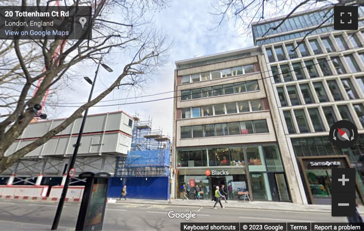 Street View image of 247 Tottenham Court Road, Fitzrovia