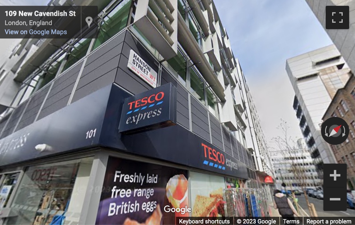 Street View image of 101 New Cavendish Street, Fitzrovia